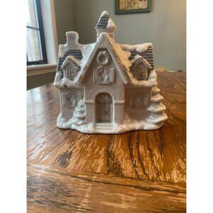 Vintage 1980's George Good Porcelain Lighted House Winter Christmas Night Lite